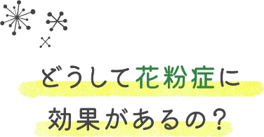 どうして花粉症に効果があるの?